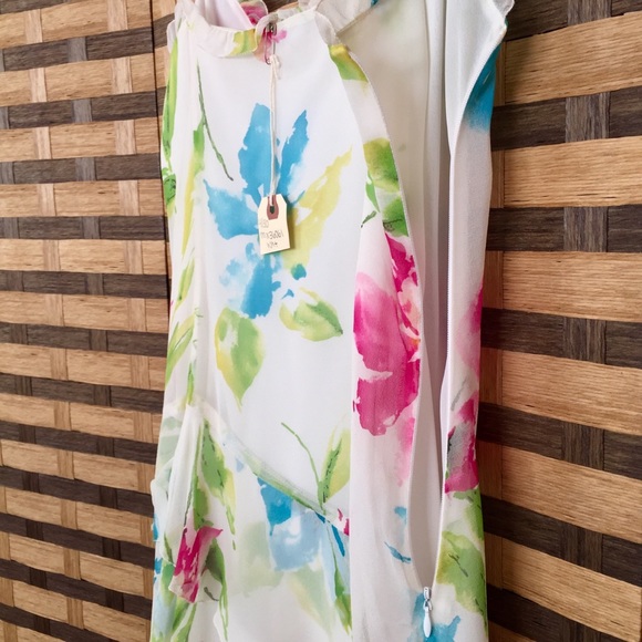 Muse Floral Print Should-Straps Dress Size M - Picture 7 of 8